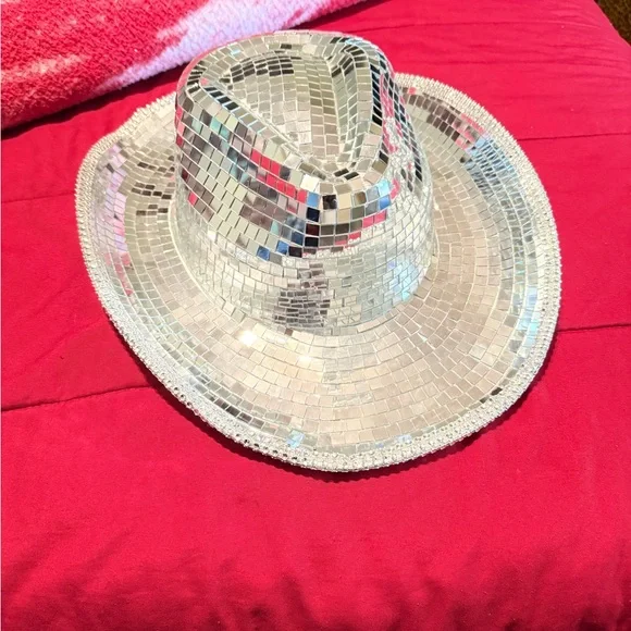 Silver Disco Cowboy Hat