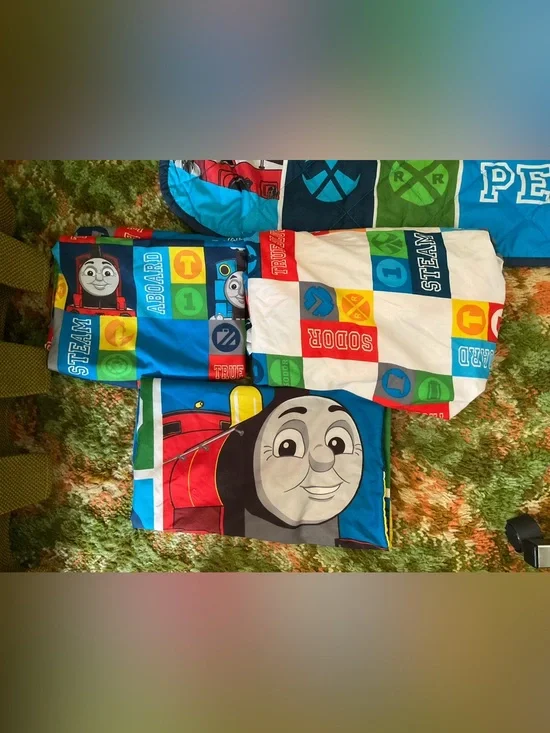 Thomas & Friends Kids Bedding Set - Bright Blue Red Green