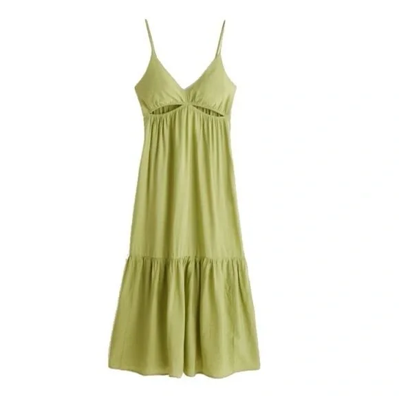 *NWT* Abercrombie & Fitch Plunge Cutout Maxi Dress
