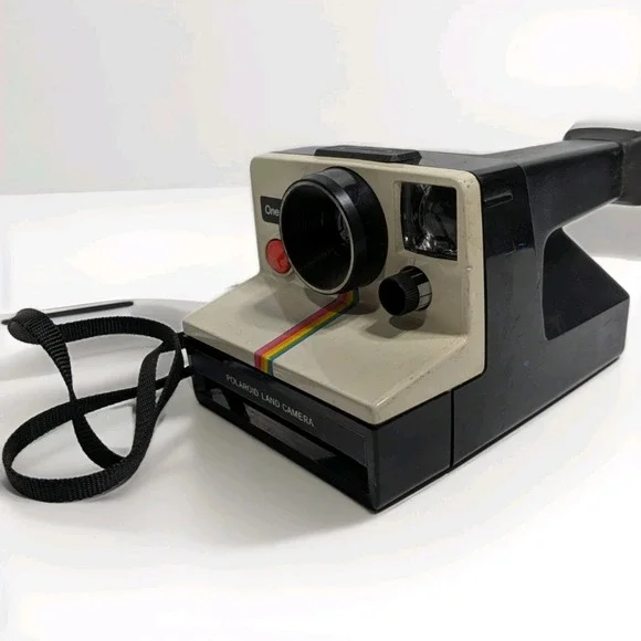 Polaroid SX70 One Step Instant Film Land Camera Rainbow Stripe Vintage 70's-80's