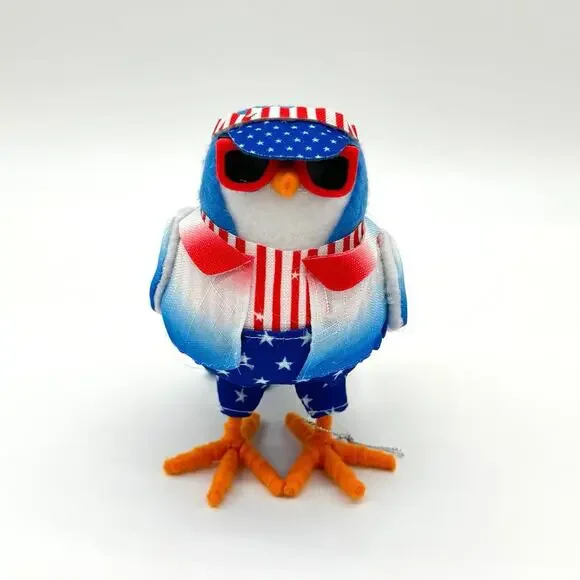 Target Sun Squad BUBBA Patriotic 4th of July Fabric Bird 2024 New
