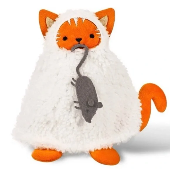 Target Bullseye Playground Halloween Orange Ghost Cat holding Rat