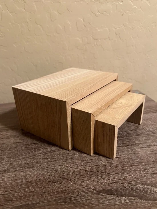 Target Bullseye Wood Tiered Risers Display Rectangle NWOT