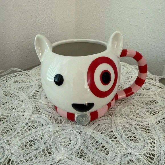 Target Wondershop Bullseye Dog Mug 2025 Holiday Cocoa Coffee Cup