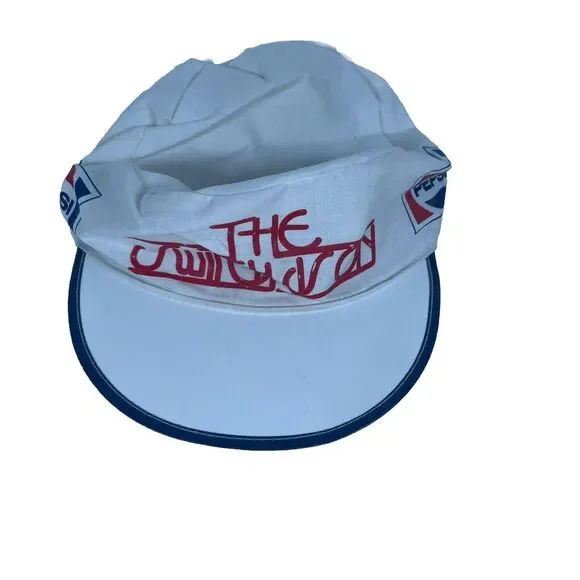 Vtg Pepsi Painters Cap Hat The Switch‎ Is On 1975 Ad Campaign Red White Blue