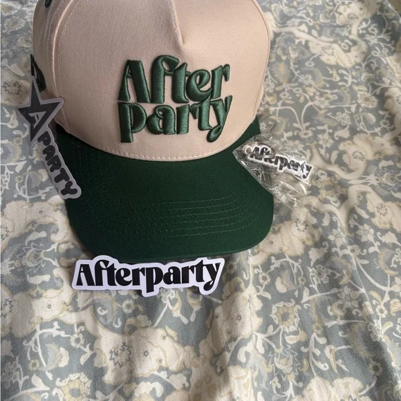 Green and Cream Cap