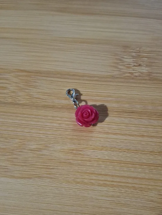 Red Rose Dangle For Floating Lockets