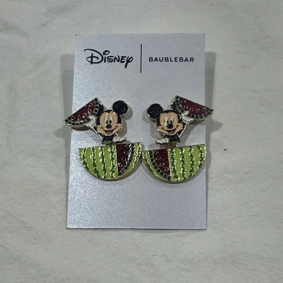 BaubleBar Mickey Mouse Watermelon Earrings