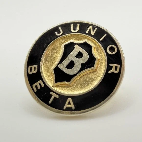 National Beta Club - Junior Beta Member Pin Gold Tone Enameled 5/8