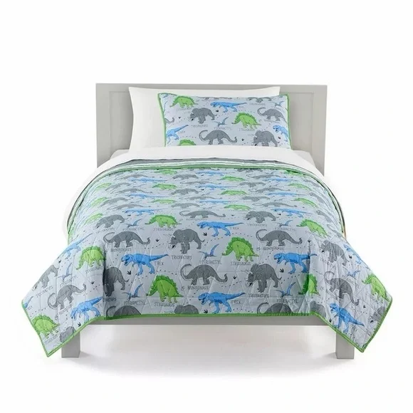 Dinosaur Reversible Full / Queen quilt set
