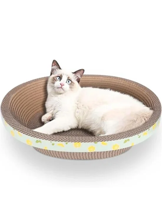 Cat Scratcher Bed Cardboard Cat Scratcher Lounge Nest Durable Cat Scratching Pad