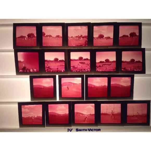Lot 19 Vtg Granite Highland St Louis Football Baseball Ektachrome Color Slides