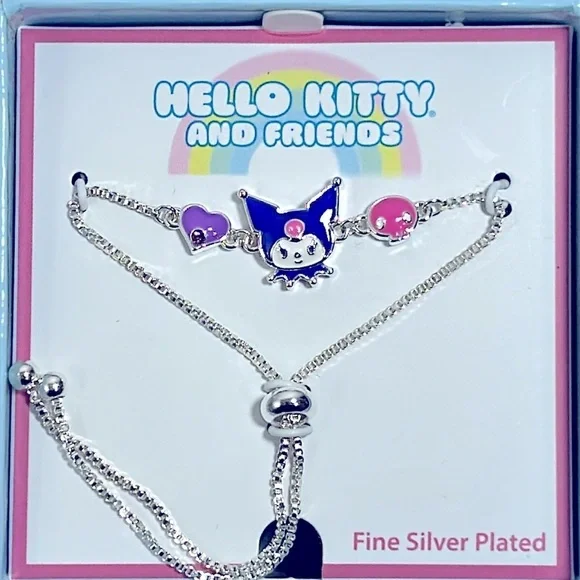 Hello kitty and Friends Kuromi Fine Silver Plated‎ Bracelet