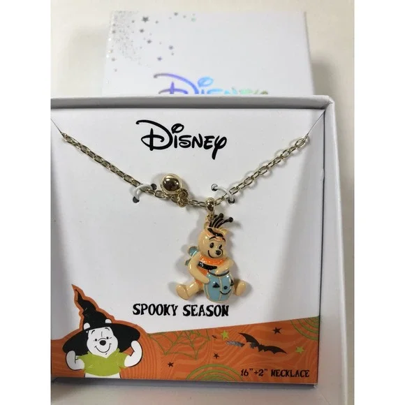 NEW Winnie the Pooh Hunny Bee Halloween Charm Necklace Trick Treat‎