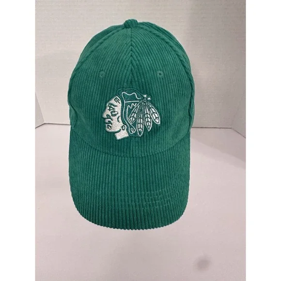New Chicago Blackhawks Green St. Patrick's Day Corduroy Hat SGA 3/5/25