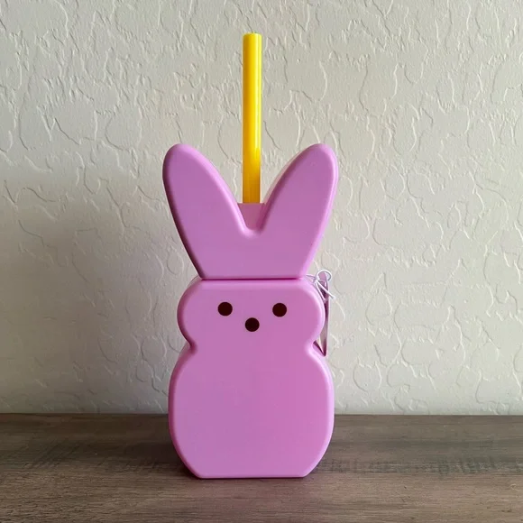 Target Bullseyes PEEPS Bunny Tumbler Cup with Straw -Purple