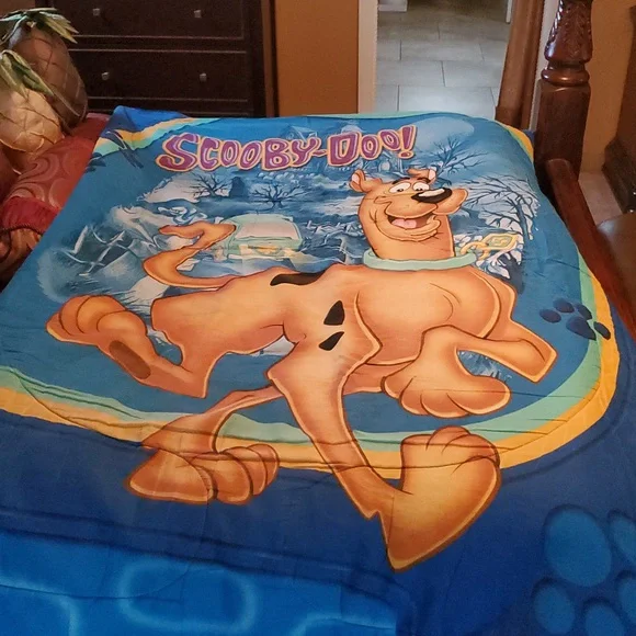 Vintage ? Scooby Doo & Shaggy Twin Bed Comforter Quilted & Reversible USA Kids