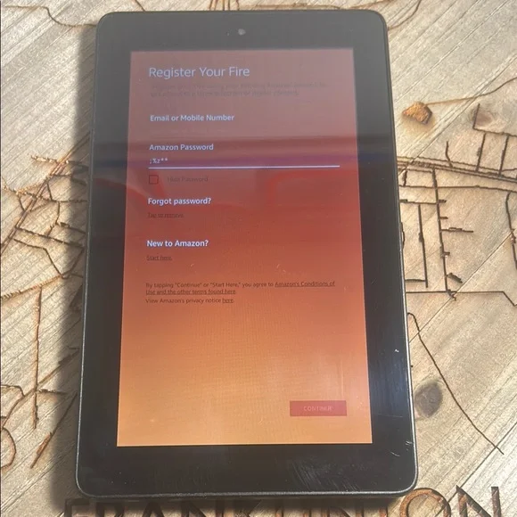 Amazon 7 5th Gen Black Tablet with Sleek Design and Vibrant Display with cover.