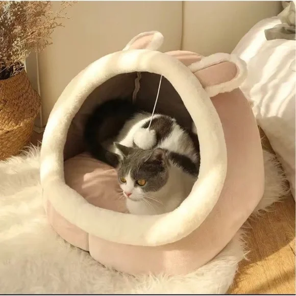 Cat Bed Warm Pet Basket Winter Cat Nest Dog Nest Cat House Tent Removable And W