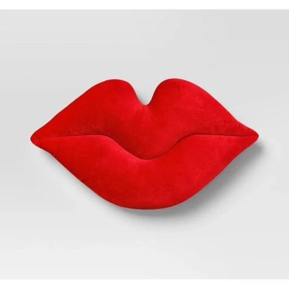 Red Lips Forever Throw Pillow Velvet Novelty Shape Valentine Target