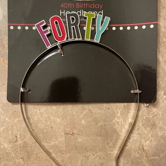 Colorful 40th Birthday Headband