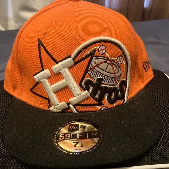 Vintage Houston Astros New Era 59FIFTY Fitted Size 7 1/2 Team Logo Hat Cap