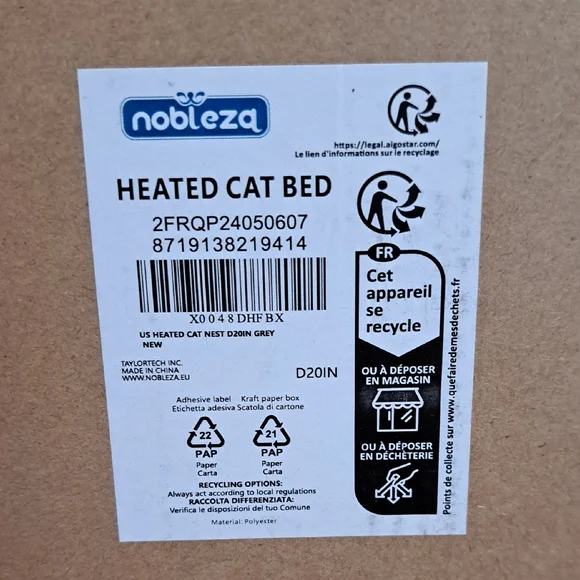 🛍Nobleza Heated Cat Bed 20