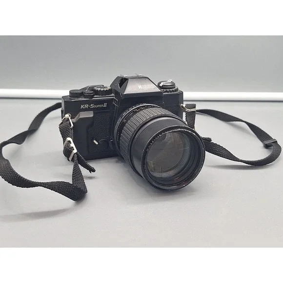 Ricoh KR-5 Super II 35mm SLR Film Camera with Lens Vintage Photography UNTESTED