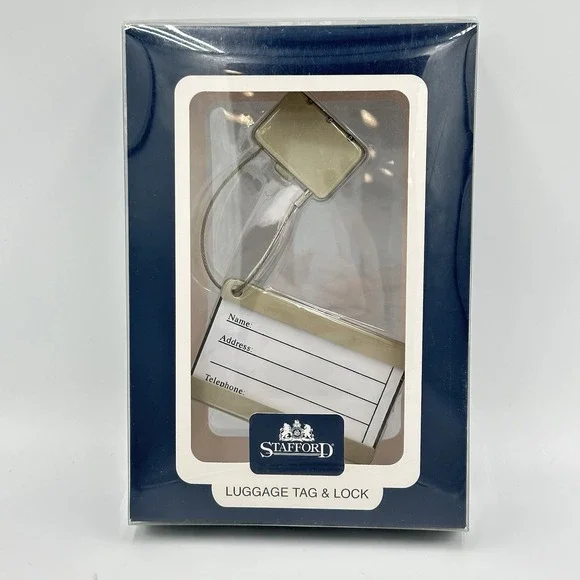 Stafford Luggage Tag & Lock Set Travel Accessory New Sealed