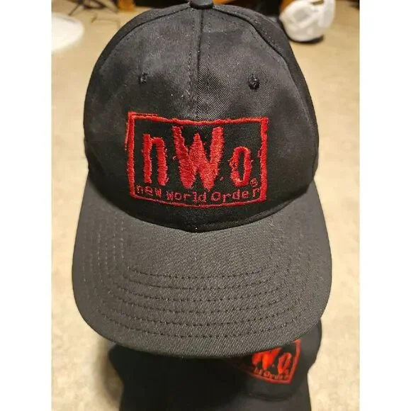 Vtg 90's nWo hat WCW Hogan Hall Nash WWF WWE Hof HBK Sting Streetwear.