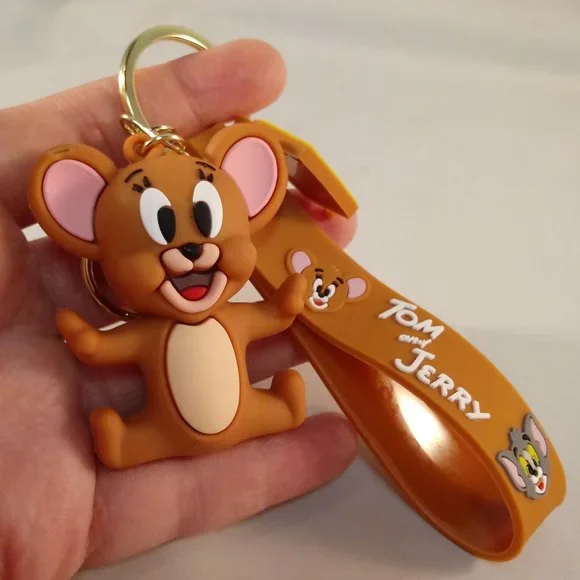 Tom and Jerry Mouse Key Chain Key Ring Cartoon Character Figurine Keychain Gift