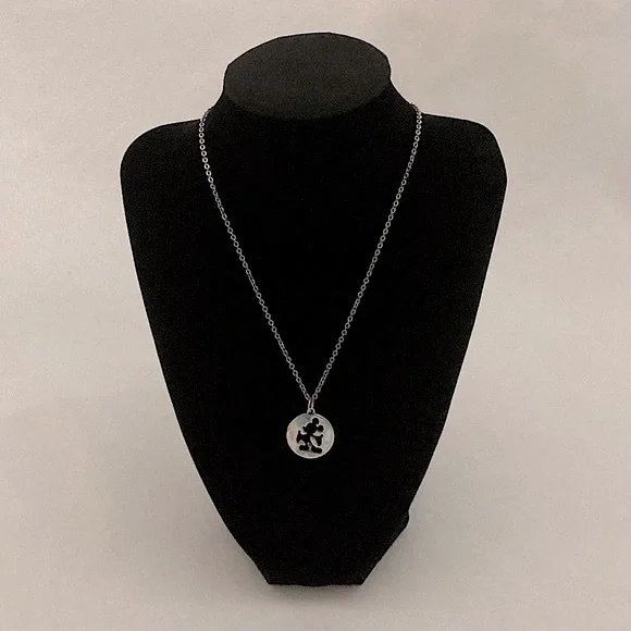 Claire’s Mickey Mouse Silver Pendant Necklace Disney