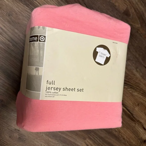 Target Pink Full Jersey Sheet Set