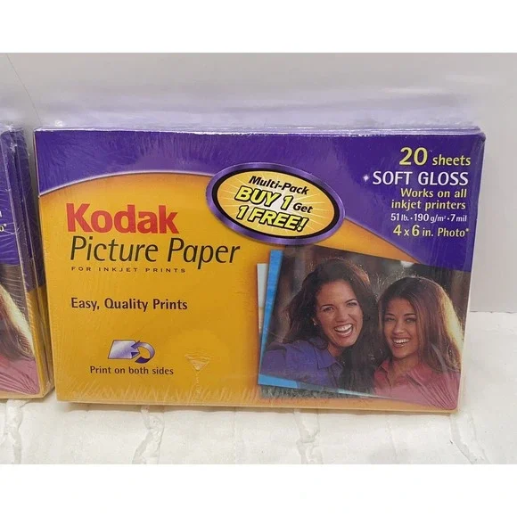 Kodak Picture Paper Soft Gloss Multipack 40 Sheets Total 4X6