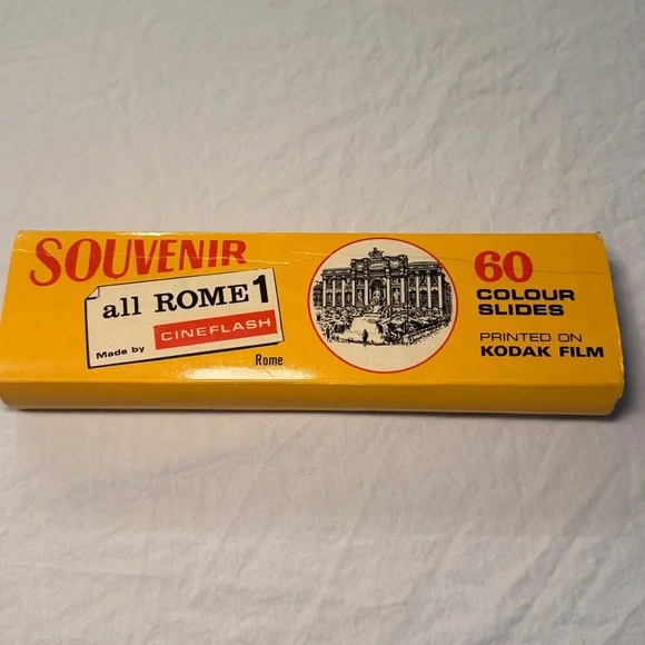 Cineflash Kodak Film Vintage 1960s All Rome 60 Colour Slides Souvenir EUC
