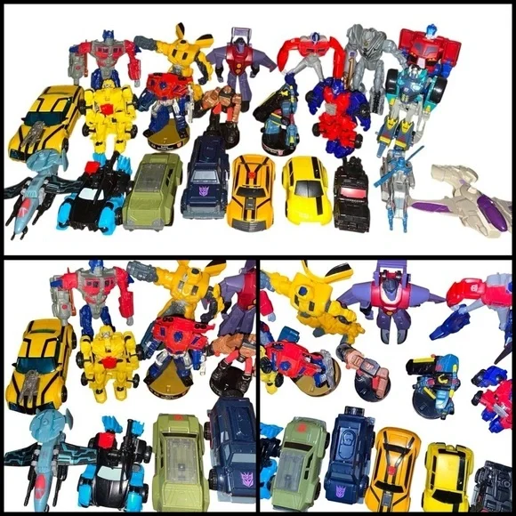 Vintage First Edition Bumblebee + 21 Lot Of Mini/Small Transformer Hasbro Toys