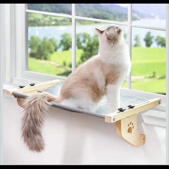Window Mounted Cat Hammock - Gray