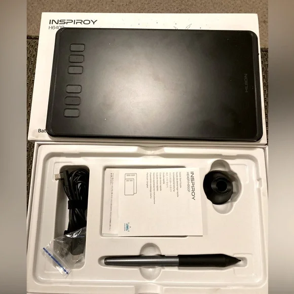 HUION Inspiroy H640P Drawing Tablet with Battery-Free Stylus USED ONCE