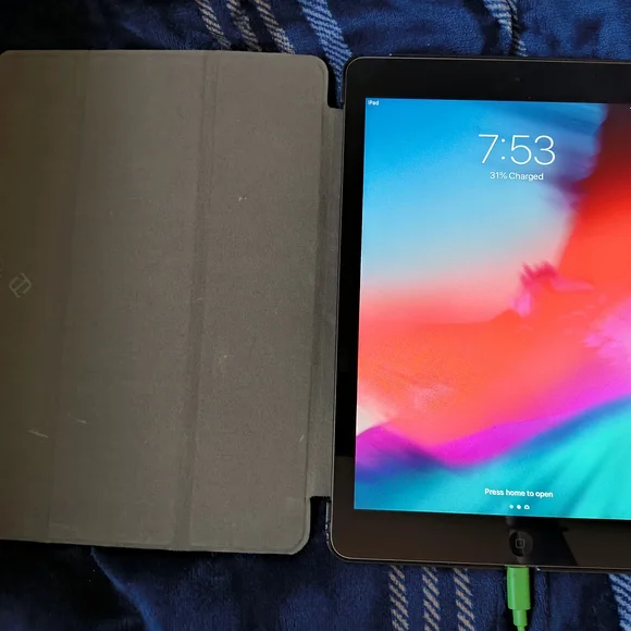 Apple Black Tablet with Protective Cover