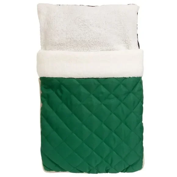 Pamper Your Pet Snuggle Sack Cat Bed Cave Soft and Washable Bed in Green