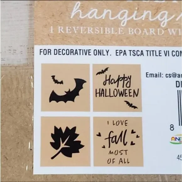 3 Target 2021 Fall Halloween DIY Hanging Signs Wood Chalkboard Stencils