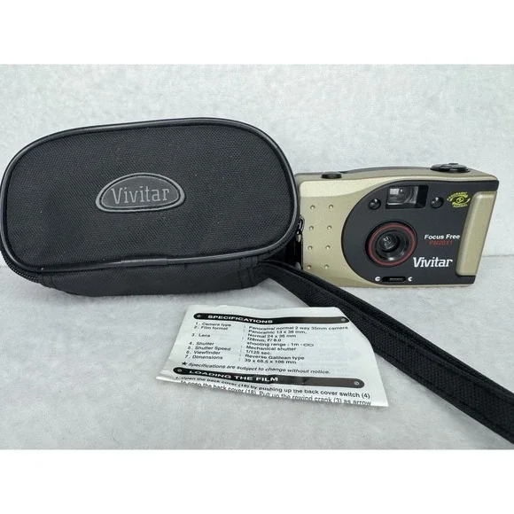 VIVITAR PN2011 35mm Film Camera‎ Panoramic Focus Free Point and Shoot -MINT