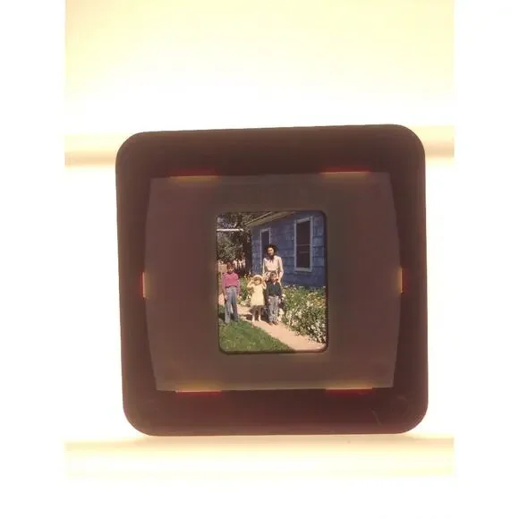 Vintage 1940s Kodachrome Family Portrait Children Flowers Photograph Color Slide