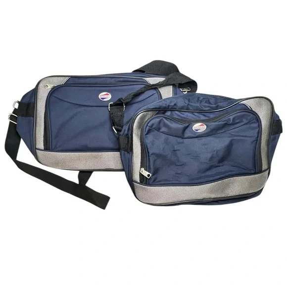 American Tourister Retro Carry On Travel Bag Blue - Set of 2