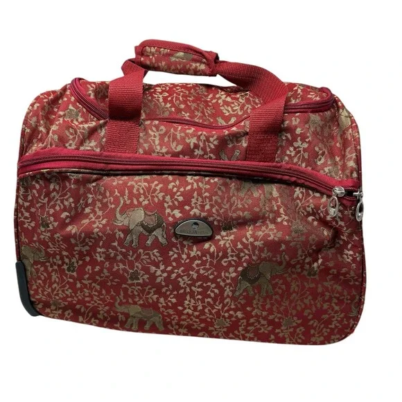 Rare American Flyer‎ Luggage Budapest Personal Bag Metalic Red Carry on
