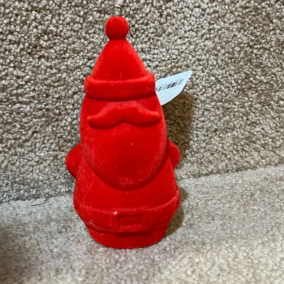 Velvet Santa Claus Ornament Flocked Santa Target Wondershop Red