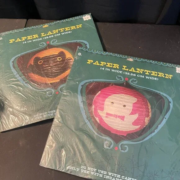 2 Halloween PAPER LANTERNS 14