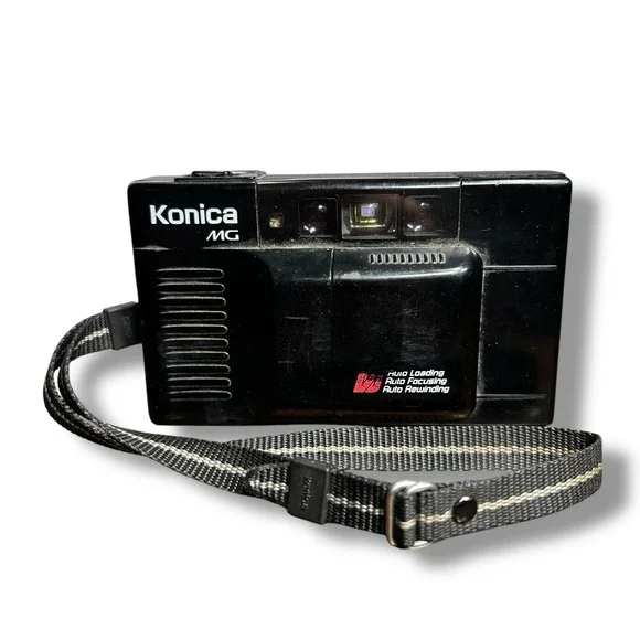 Vintage KONICA MG 35mm Point & Shoot Film‎ Camera Battery Tested