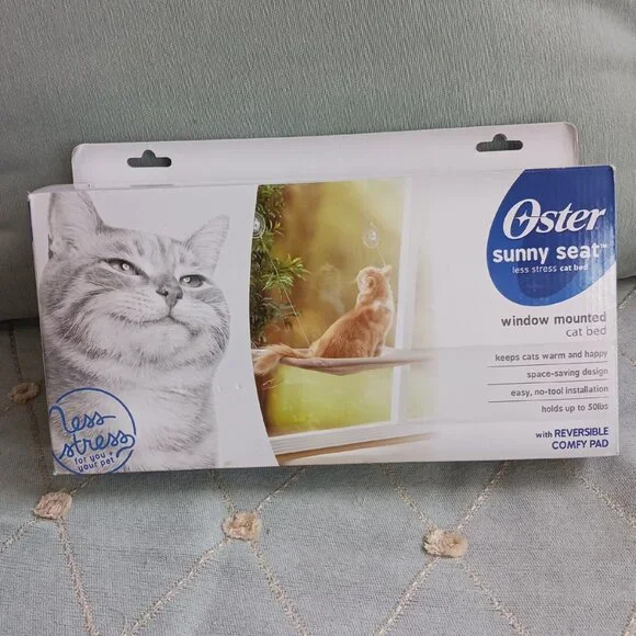NEW Oster Sunny Seat Window Mount Cat Bed Hammock Perch