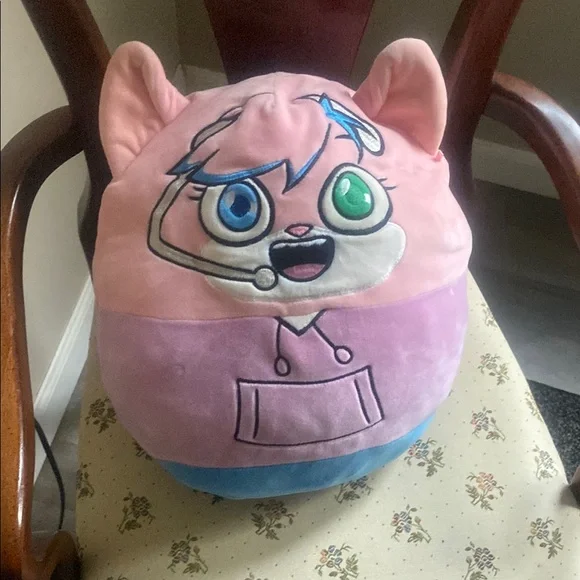 Squishmallows Cat Toy - Pink and Purple like new 14”